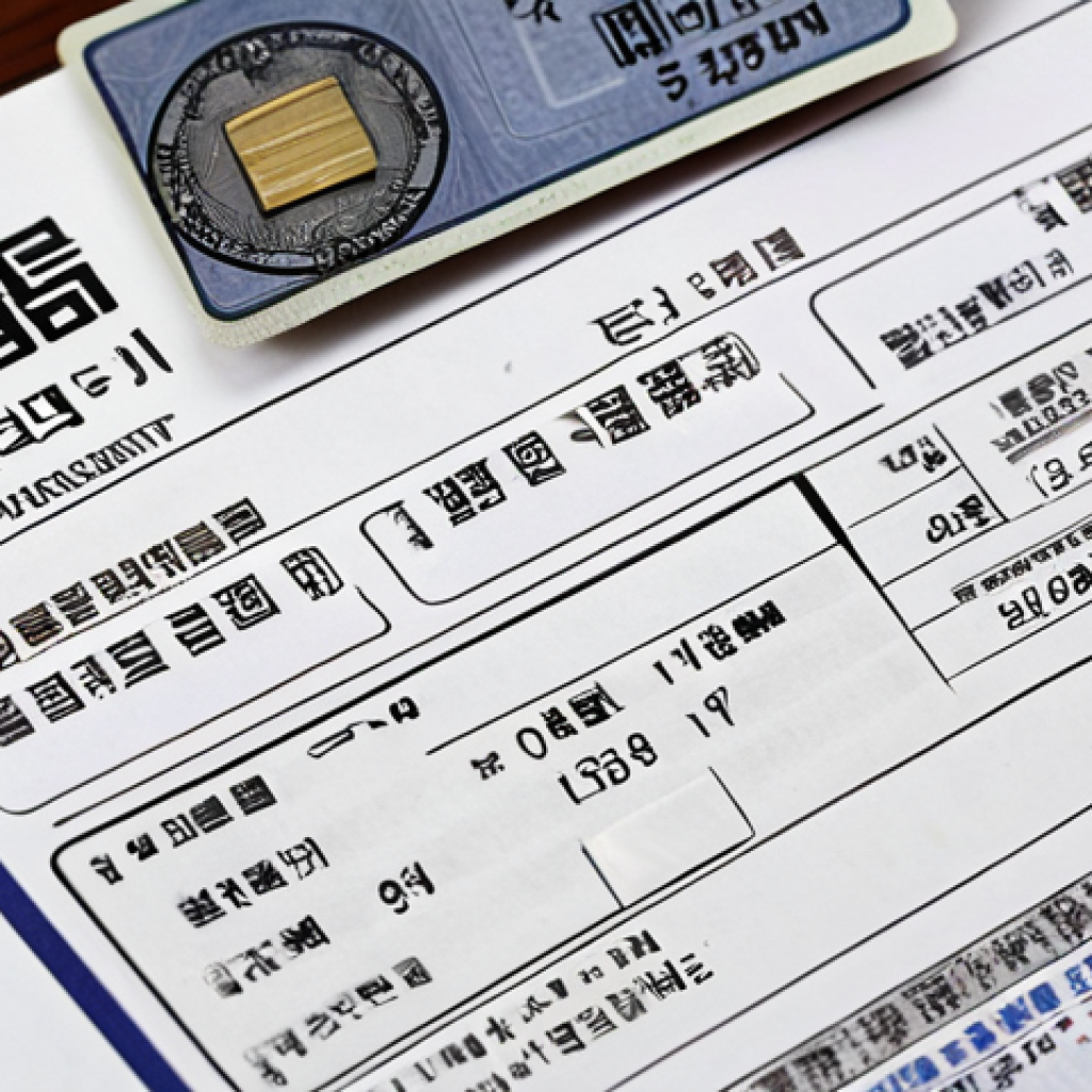 A close-up shot of essential documents for a real estate contract. Key items include an ID card (partially blurred for privacy), a neatly stamped contract with a traditional Korean 도장 (stamp), and a financial document highlighting the 계약금 (down payment). The overall feel is organized and reassuring, suggesting careful preparation for a successful home purchase.